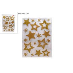 STICKER VETROFANIA STELLE ORO EAN 8053482384320 INGROSSO VETROFANIE