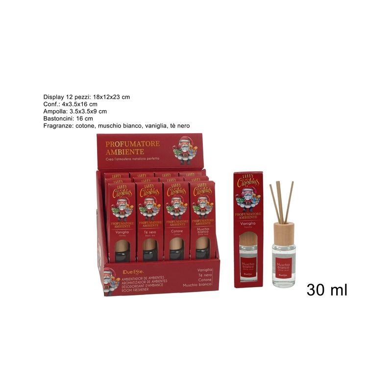 PROFUMATORE AMBIENTE 30ML 4 ASSORTIMENTI EAN 8053482435893 INGROSSO OGGETTISTICA NATALIZIA PROFUMATORE AMBIENTE 30ML 4 ASSORTIMENTI EAN 8053482435893 INGROSSO OGGETTISTICA NATALIZIA