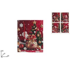 BUSTA REGALO 25X20X9CM BABBO NAT. 4ASS EAN 8053482508481 INGROSSO SACCHETTI E SHOPPER NATALIZI