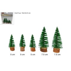 ALBERI PINI 5PZ 5-7 5-8CM EAN 8053482160276 INGROSSO ALBERI DI NATALE