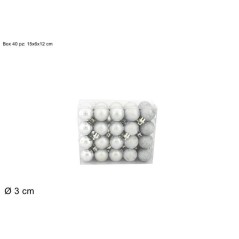 PALLE 3CM 40PZ SILVER EAN 8053482133430 INGROSSO PALLINE DI NATALE
