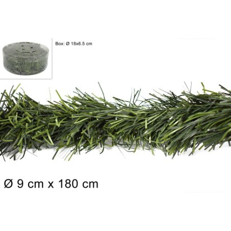 FILO ADDOBBO VERDE 9X180CM IN BOX PVC EAN 8033113710308 INGROSSO GHIRLANDE NATALIZIE
