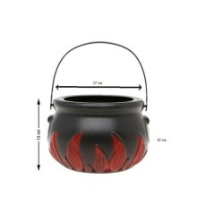 PENTOLA DA STREGA C/MANICO D.17 H.13 EAN 8422259575368 INGROSSO PORTA DOLCETTI HALLOWEEN