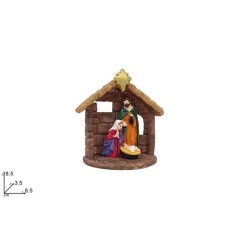 NATIVITA' C/CAPANNA POLIRESINA EAN 8053482474786 INGROSSO PERSONAGGI PER IL PRESEPE