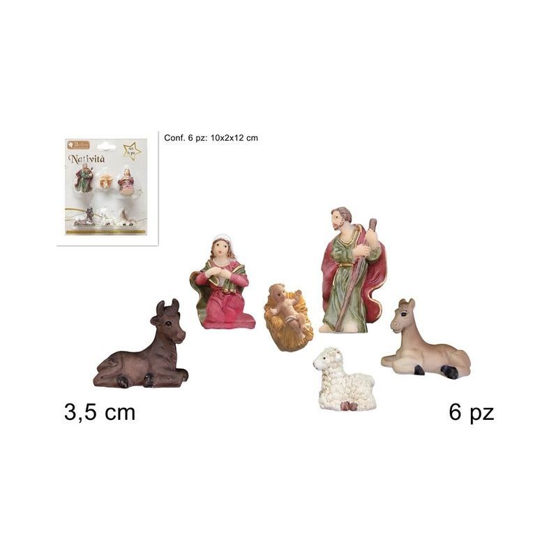 NATIVITA' SET 6PZ 3,5CM EAN 8053482435305 INGROSSO PERSONAGGI PER IL PRESEPE NATIVITA' SET 6PZ 3,5CM EAN 8053482435305 INGROSSO PERSONAGGI PER IL PRESEPE