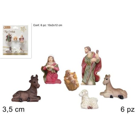 NATIVITA' SET 6PZ 3,5CM EAN 8053482435305 INGROSSO PERSONAGGI PER IL PRESEPE