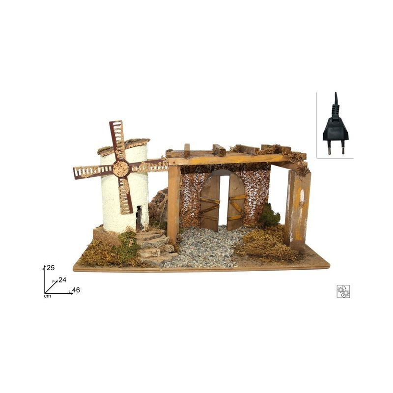 MULINO A VENTO EAN 8027501517150 INGROSSO ARTICOLI PRESEPE CON MOVIMENTO