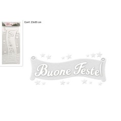 STICKER ADESIVO BUONE FESTE EAN 8033113980855 INGROSSO VETROFANIE