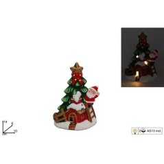 DECORAZIONE ALBERO C/BABBO NAT. 14CM LUC EAN 8053482274409 INGROSSO OGGETTISTICA NATALIZIA