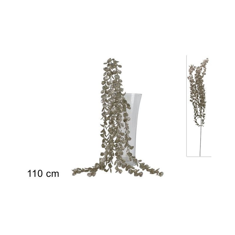 STELO PENDENTE GLITTERATO 110 CM CHAMPAG EAN 8053482353821 INGROSSO OGGETTISTICA NATALIZIA