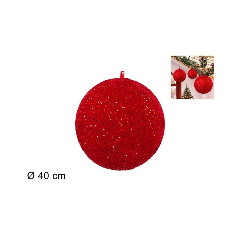 PALLA NATALIZIA GONF. ROSSA C/PAIL. 40CM EAN 8053482497099 INGROSSO PALLINE DI NATALE PALLA NATALIZIA GONF. ROSSA C/PAIL. 40CM EAN 8053482497099 INGROSSO PALLINE DI NATALE