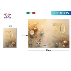 BIGLIETTO AUGURI 70 ANNI EAN 8053288689735 INGROSSO BIGLIETTI COMPLEANNO
