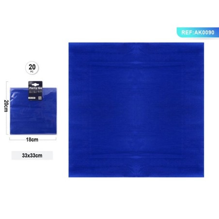 TOVAGLIOLI CM.33x33 PZ.20 BLU EAN 8058617507506 INGROSSO CARTA PER LA CASA