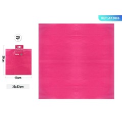TOVAGLIOLI CM.33x33 PZ.20 FUCSIA EAN 8058617507452 INGROSSO CARTA PER LA CASA
