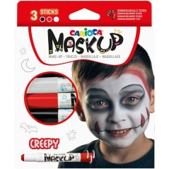 CARIOCA MASK UP CREEPY BOX 3PZ EAN 8003511434915 INGROSSO TRUCCHI DI CARNEVALE