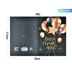 BIGLIETTO AUGURI ORO 12