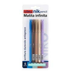 MATITE INFINITE ASS 5PZ (24) EAN 8051818070572 INGROSSO MATITE DA DISEGNO