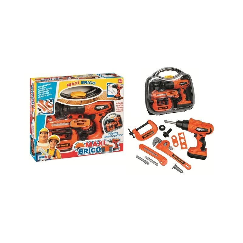 VALIGETTA MAXI BRICO TRAPANO B.O. EAN 8004817123978 INGROSSO ATTREZZI DA LAVORO GIOCATTOLO VALIGETTA MAXI BRICO TRAPANO B.O. EAN 8004817123978 INGROSSO ATTREZZI DA LAVORO GIOCATTOLO