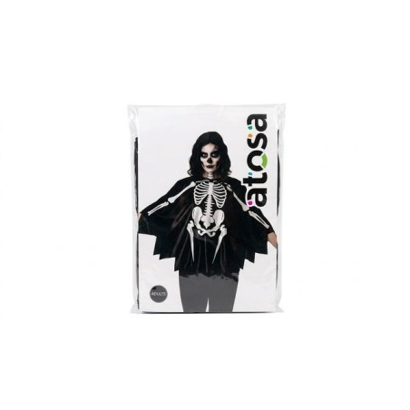 PONCHO SCHELETRO TINTA UNICA 84067 EAN 8422259840671 INGROSSO SET TRAVESTIMENTI HALLOWEEN