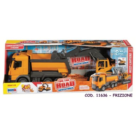 CAMION CANTIERE E SCAVATRICE SCAVATRICE EAN 8004817116369 INGROSSO MODELLINI AUTO A FRIZIONE
