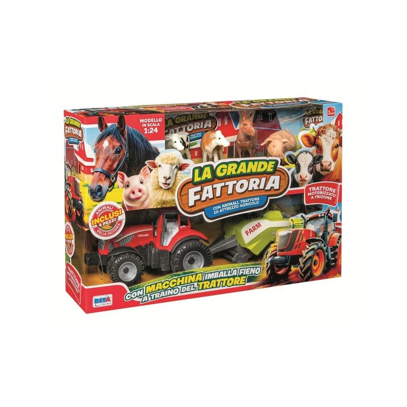 LA GRANDE FATTORIA CON TRATTORE FRIZION EAN 8004817123282 INGROSSO MODELLINI AUTO A FRIZIONE
