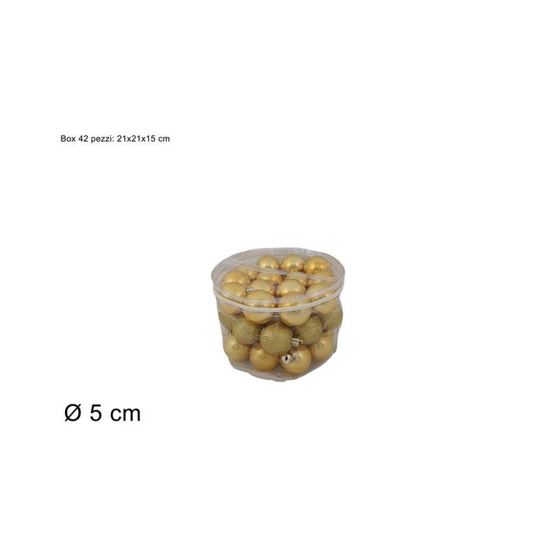 PALLE 5CM 42 PZ 3ASS ORO IN BORSA PVC EAN 8053482479354 INGROSSO PALLINE DI NATALE PALLE 5CM 42 PZ 3ASS ORO IN BORSA PVC EAN 8053482479354 INGROSSO PALLINE DI NATALE