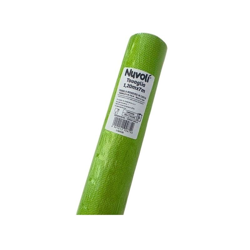 TOVAGLIA SOFT 1,2X7MT VERDE MELA EAN 8001512100754 INGROSSO TOVAGLIE PER PARTY