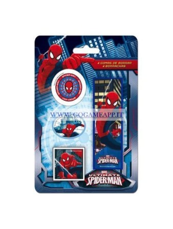 GIOCATTOLI ONLINE SPIDERMAN GOMME PZ.4 IN BLISTER 3+ANNI 17X