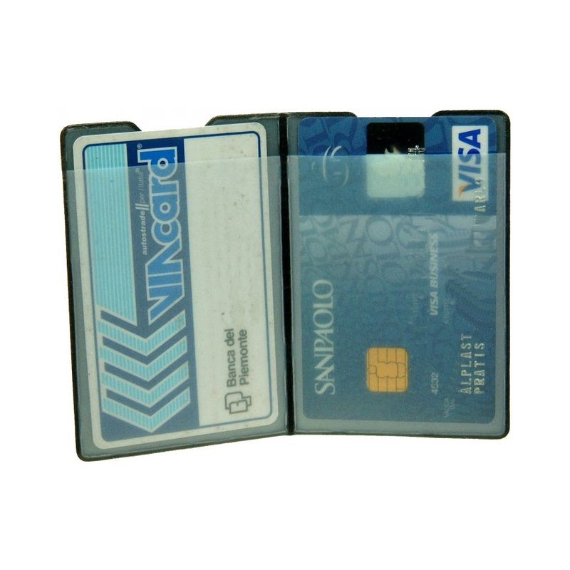 EASYCARD - PORTACARD PVC A 2 SCOMPARTI EAN 8015915009002 INGROSSO PORTA DOCUMENTI TASCABILI