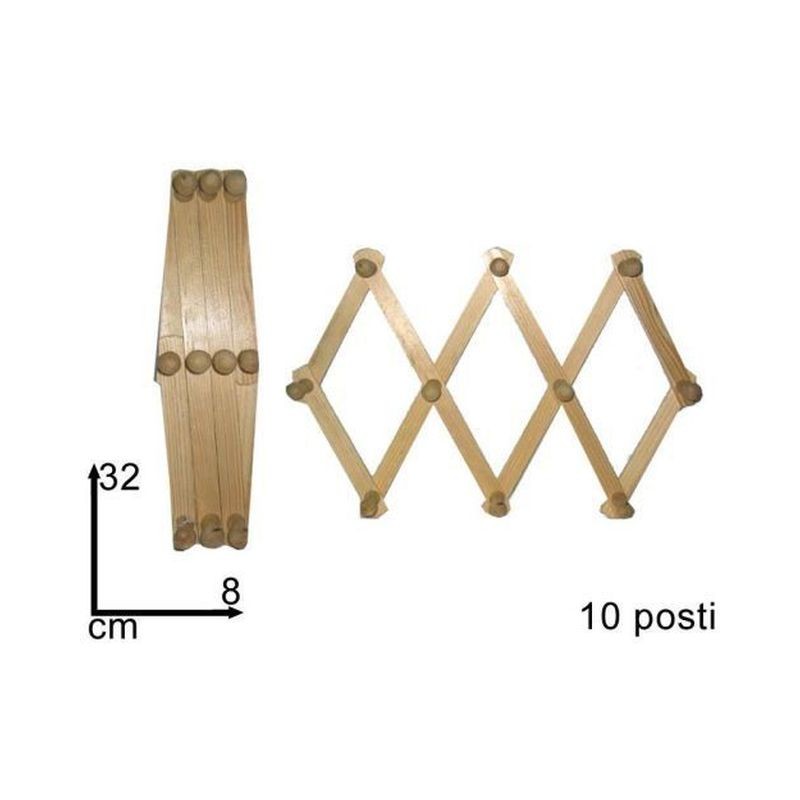 APPENDINO LEGNO 10PZ EAN 8027501424571 INGROSSO COMPLEMENTI ARREDO VARI