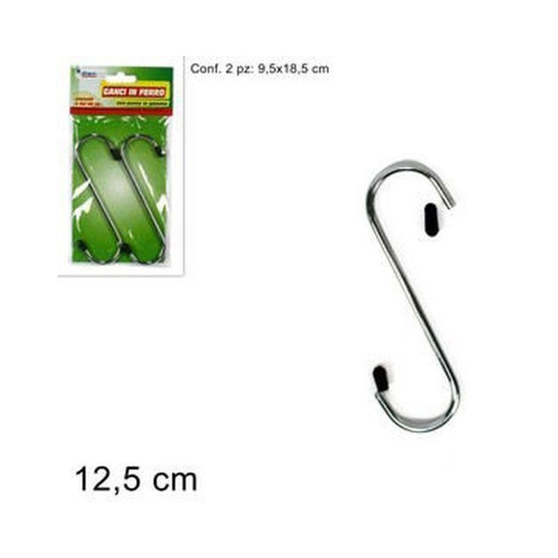 GANCI FERRO CM 12.5 2PZ EAN 8027501537103 INGROSSO VITI E CHIODI