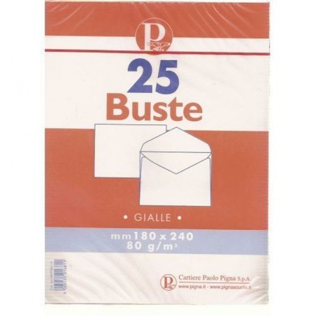INGROSSO 25 BUSTE GIALLE 18X24 2