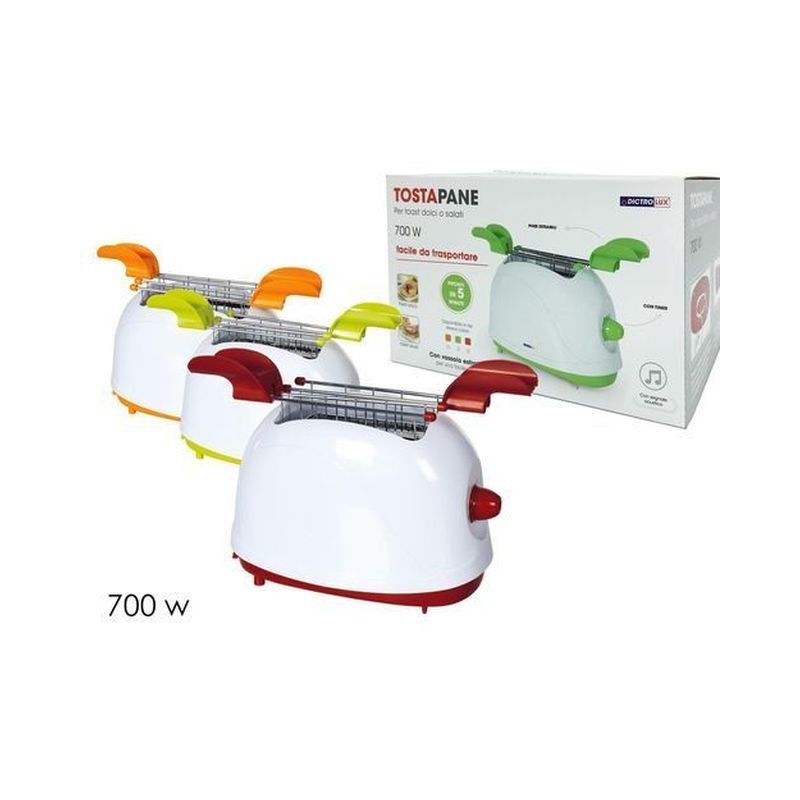 TOSTAPANE 700W C/PINZE 3ASS EAN 8015361025427 INGROSSO PICCOLI ELETTRODOMESTICI