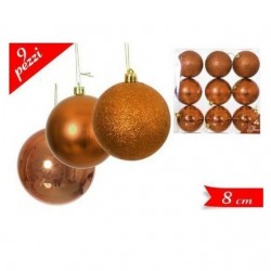 INGROSSO SET 9 PALLE 8CM RAME