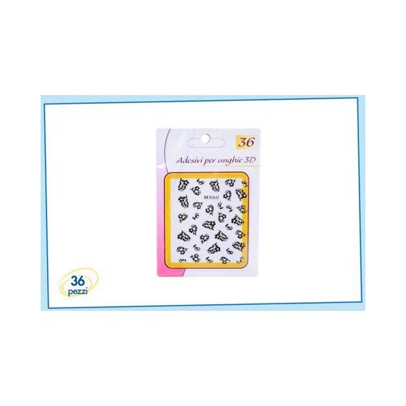 SET 36 STICKER PER UNGHIE 3D EAN 8032732087068 INGROSSO COSMETICI