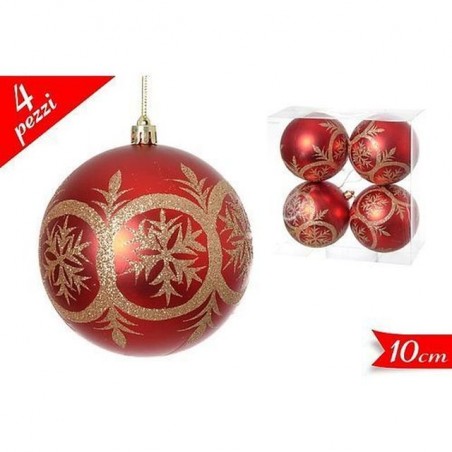 INGROSSO SET 4 PALLE 10CM ROSSO