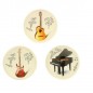 GLASS MAGNETE MUSICA S/3 DM 3,5 EAN 8059973106587 INGROSSO CALAMITE SOUVENIR