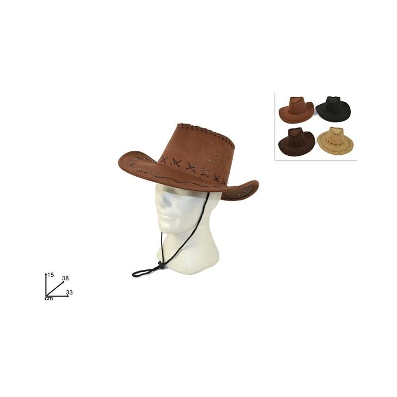 CAPPELLO COWBOY 4COL WS-LPNZM/4 EAN 8033113526190 INGROSSO CAPPELLI E CERCHIETTI DI CARNEVALE