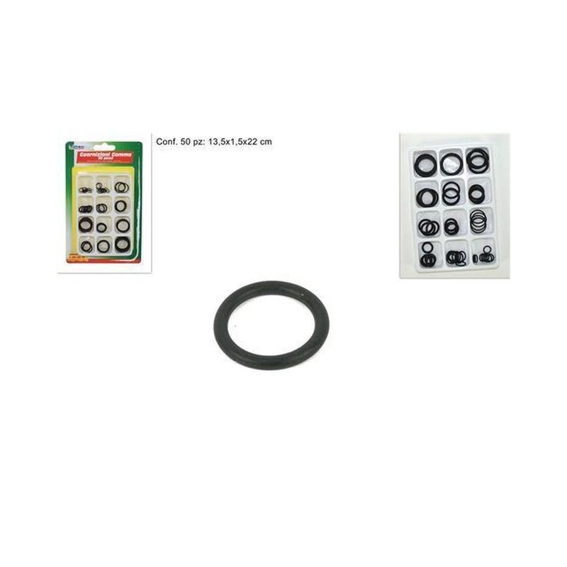 GUARNIZIONI GOMMA 50PZ MIS. ASS. EAN 8034048389126 INGROSSO VITI E CHIODI