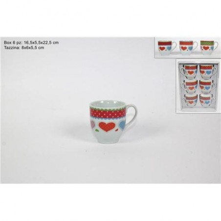 INGROSSO TAZZINE SET 6PZ DEC. CU