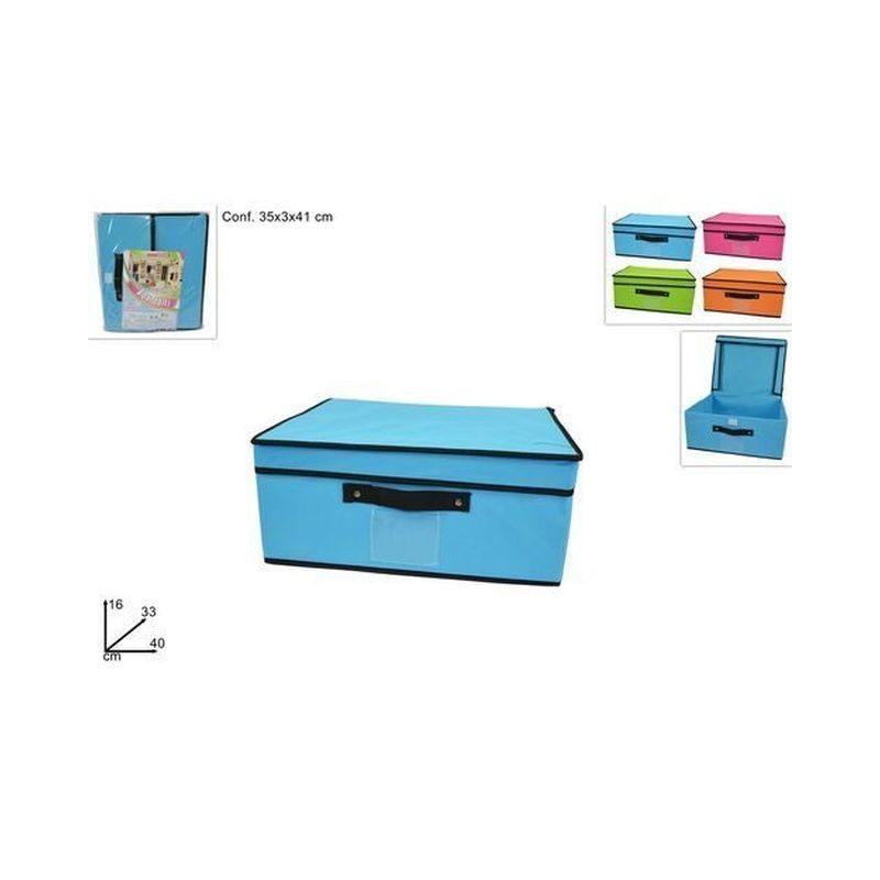 BOX ABITI TNT FLUO 40X33X16CM ASS EAN 8027501069703 INGROSSO SALVASPAZIO