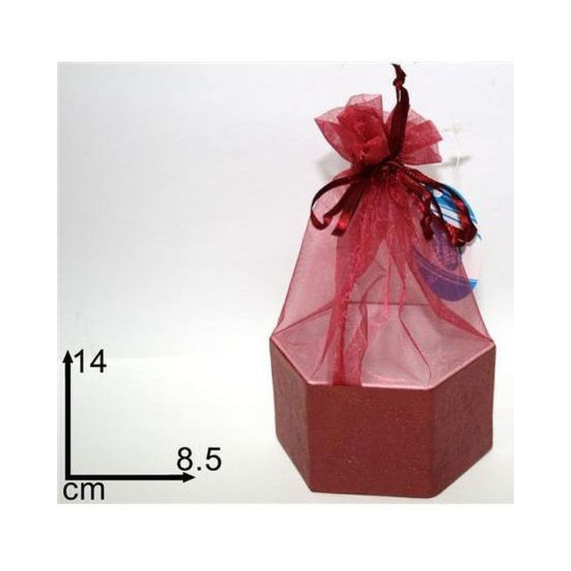 SCATOLA SACCHETTINO ESAG. BURGUNDY EAN 8034048002490 INGROSSO NASTRI E CONTENITORI PER BOMBONIERE