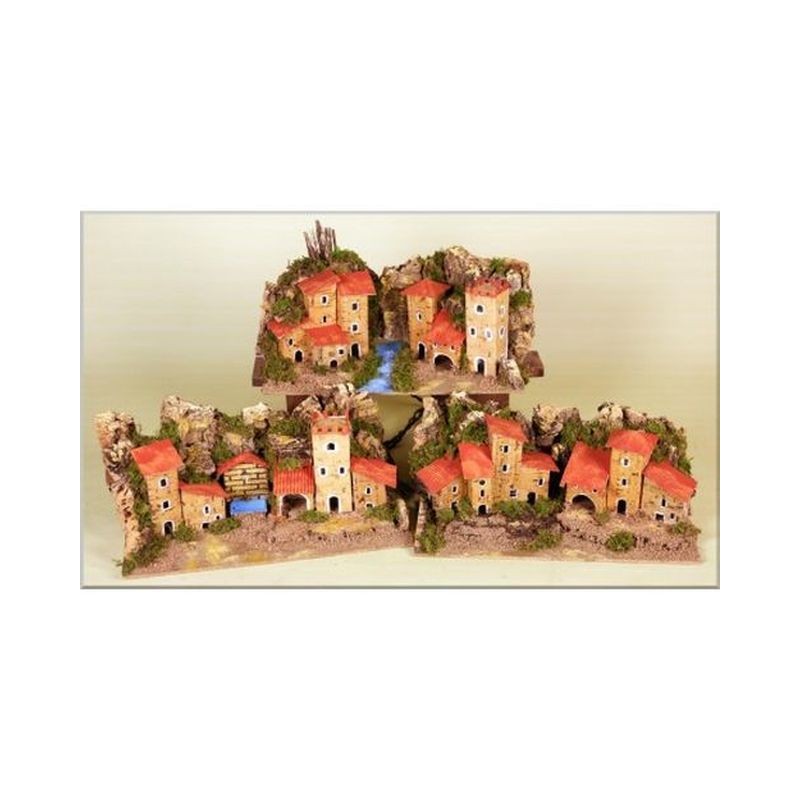 CASE IN GRUPPO CM. 28X15X16 ASS EAN 8018623113528 INGROSSO ACCESSORI PER IL PRESEPE