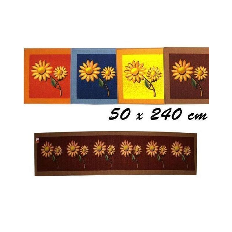 TAPPETO TABA 50X240 GIRASOLE COLORI ASS. EAN 8034048003244 INGROSSO TAPPETI E ZERBINI
