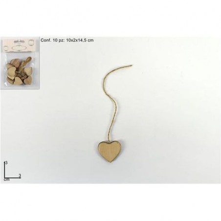 INGROSSO APPENDINI CUORI LEGNO 3