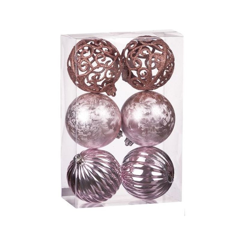 S/6 PALLINE NAT ROSA A3MOD DIAM10 EAN 8021785633797 INGROSSO PALLINE DI NATALE E PUNTALI