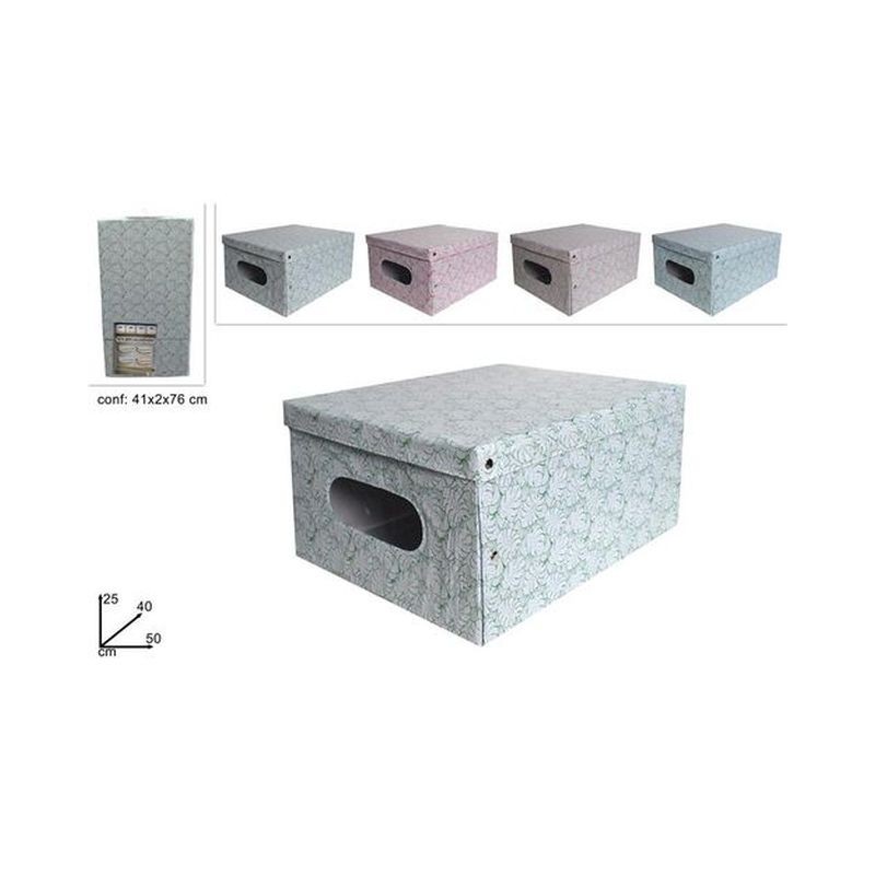 BOX ABITI PVC 50X40X25 FANTASIA FOGLIE/L EAN 8034048539835 INGROSSO SALVASPAZIO