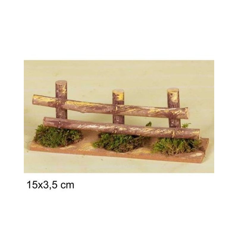 STACCIONATA IN TRONCHI CM. 15X3.5 EAN 8018623866486 INGROSSO ACCESSORI PER IL PRESEPE