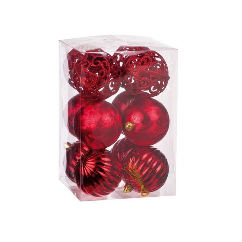 S/12 PALLINE NAT ROSSE A3MOD DIAM8 EAN 8021785633636 INGROSSO PALLINE DI NATALE E PUNTALI