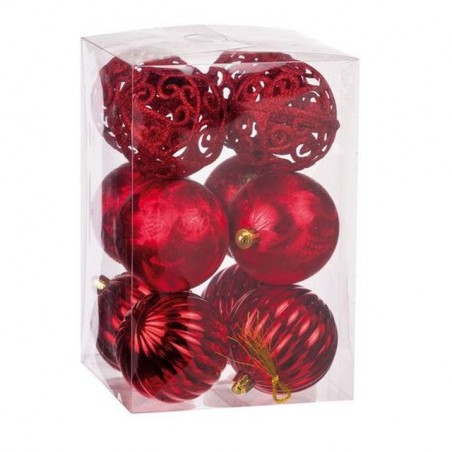 S/12 PALLINE NAT ROSSE A3MOD DIAM8 EAN 8021785633636 INGROSSO PALLINE DI NATALE E PUNTALI